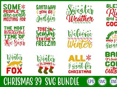 Chrismas 2 39 Bundle free svg quotes graphic design motion graphics