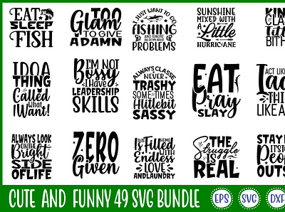 Cute And Funny 49 Svg Bundle free svg quotes graphic design motion graphics