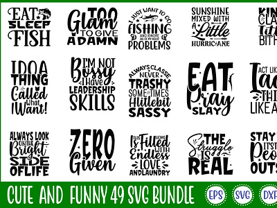 Cute And Funny 49 Svg Bundle