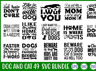 Dog And Cat 49 Svg Bundle free svg quotes graphic design motion graphics