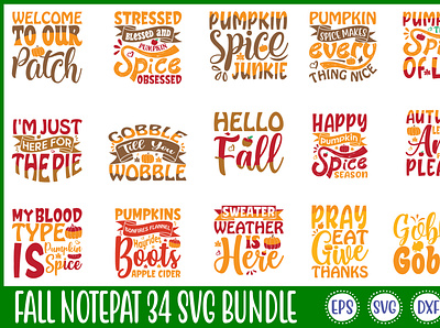 Fall Notepat 34 Svg Bundle free svg quotes graphic design motion graphics