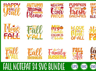 Fall Notepat 34 Svg Bundle free svg quotes graphic design motion graphics