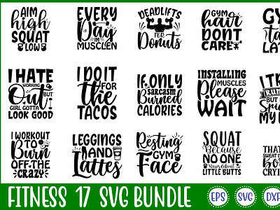 Fitness 17 Svg Bundle