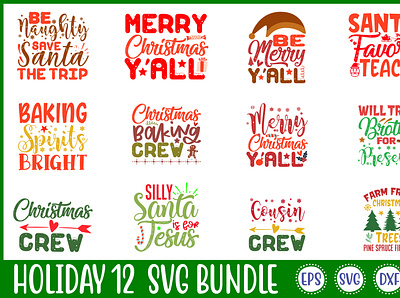 Holiday 12 Svg Bundle free svg quotes graphic design motion graphics