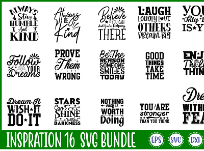 Inspration 16 Svg Bundle free svg quotes graphic design motion graphics