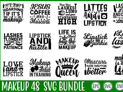 Makeup 48 Svg Bundle