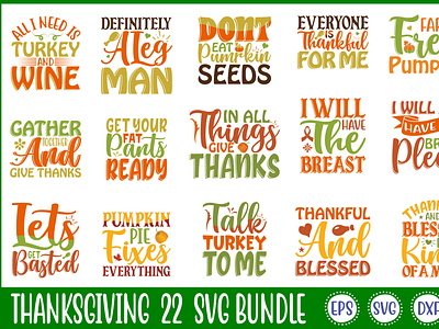 Thanksgiving 22 Svg Bundle