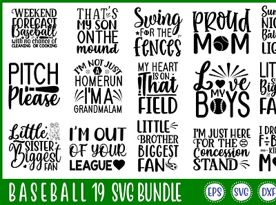 B A S E B A L L 19 Svg Bundle free svg quotes graphic design logo