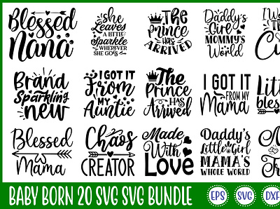 Baby Born 20 Svg Bundle free svg quotes graphic design logo