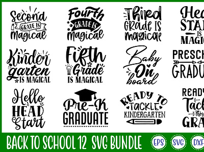 Back To School 12 Svg Bundle free svg quotes graphic design logo