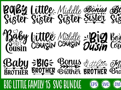 Big Little Family 15 Svg Bundle free svg quotes graphic design logo