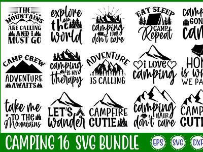 Camping 16 Svg Bundle