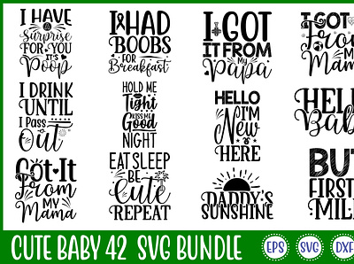 Cute Baby 42 Svg Bundle free svg design free svg quotes graphic design logo motion graphics