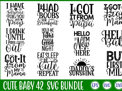 Cute Baby 42 Svg Bundle