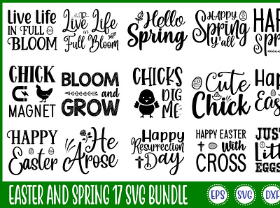 Easter And Spring 17 Svg Bundle free svg quotes graphic design logo