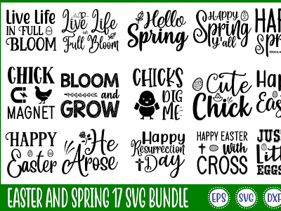 Easter And Spring 17 Svg Bundle