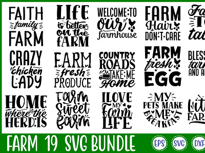 Farm 19 Svg Bundle free svg quotes graphic design logo