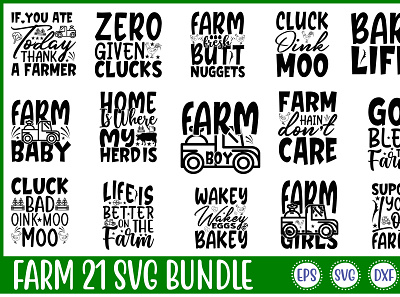 Farm 21 Svg Bundle free svg quotes graphic design logo