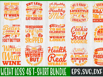 Weiht loss 48 t-shirt bundle