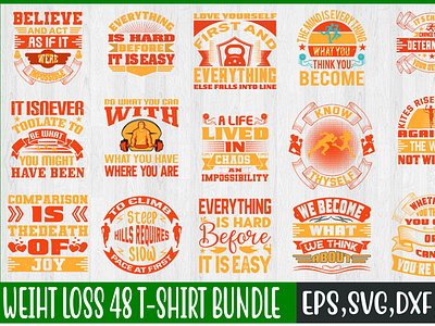 Weiht loss 48 t-shirt bundle