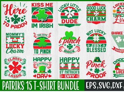 Patrik's Day 15 t-shirt bundle free svg quotes graphic design logo motion graphics