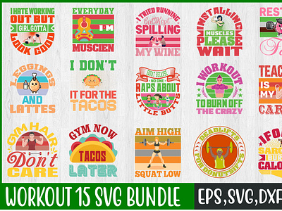 Workout 15 svg bundle