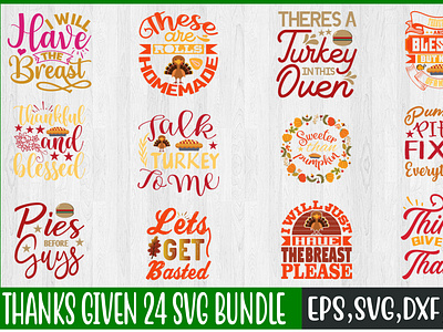 Thanks Given 24 Svg Bundle