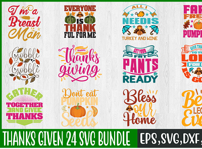 Thanks Given 24 Svg Bundle animation free svg quotes graphic design logo