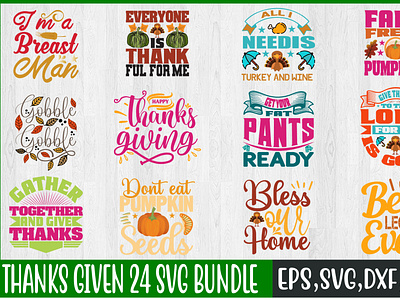 Thanks Given 24 Svg Bundle