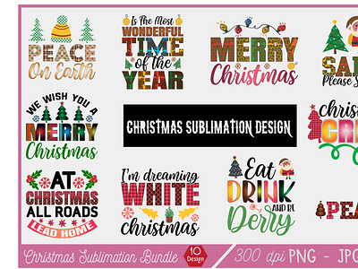 Christmas Sublimation Bundle 10 Design free svg quotes graphic design