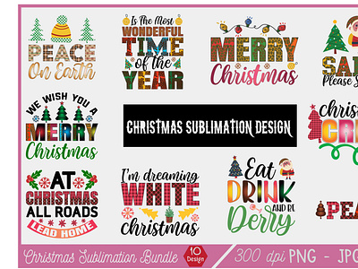 Christmas Sublimation Bundle 10 Design