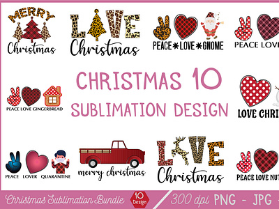 christmas 10 sublimation design