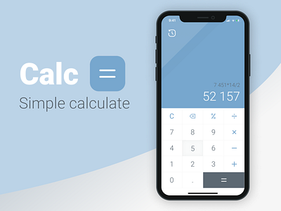 Calculator Minimal App app design flat minimal mobile ui