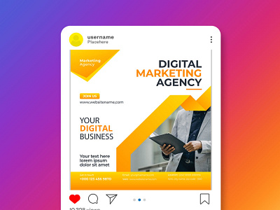 Digital Marketing Agency Social Media Post Banner Design cover page design