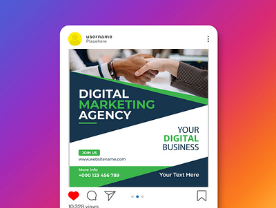 Digital Marketing Agency Social Media Post Banner Design cover page design