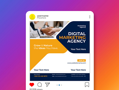 Digital Marketing Agency Social Media Post Banner Design cover page design