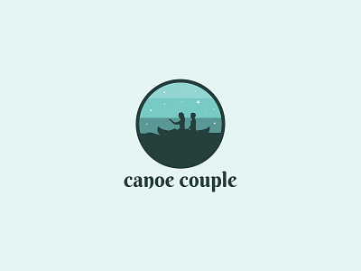 Canoe Couple Logo branding couple couplegoals design design for good flat icon illustration logo logo design logo type mark monogram nsk vector vector art vector artwork wedding