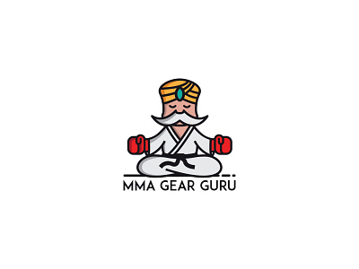 MMA GEAR GURU desginer fighter flatdesign freelancer graphicdesign guru identity illustrator logo mentor mma nsk sportswear store vector