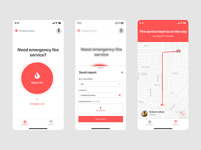 Emergency App app challenge emergency emergency app fire report mobile sos ui ui challenge ux