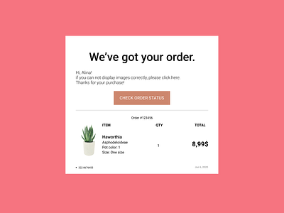 Email Receipt art design design app illustration ui ux web