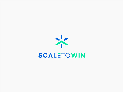 scale to win arrow geometric logo modern scale simple smart winner