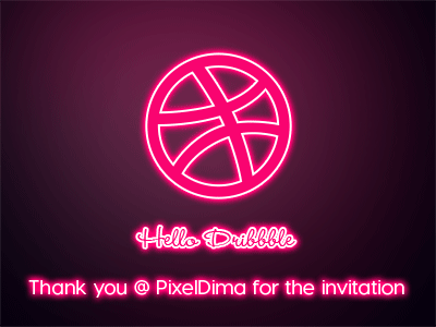 Hello Dribbble!! first shot hello dribbble invite logo design thanks