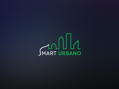 Smart Urbano unused logo design green home appliance leaf line art logo simple smart urban