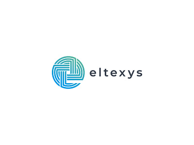Eltexys logo option 03 buisness circle design e letter finance geometric gradient logo modern money simple smart