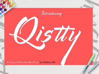 Qistty - Casual Display Font branding design flamingo font font awesome font design font family fonts illustration logo peach pink pink logo rose sakura typography