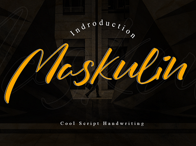 Maskulin - Cool Signature Script barber barber logo barber shop barbershop branding design font font awesome font design font family fonts illustration logo masculine masculine logo typography