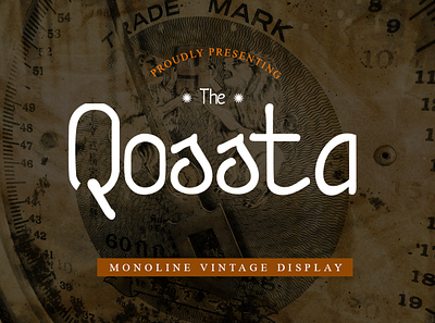 Qossta - Monoline Vintage Font adventure branding design font font awesome font design font family fonts illustration logo monoline trip typography vintage