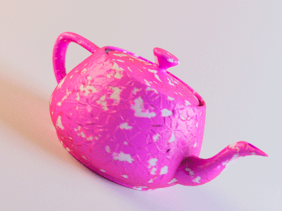 teapot 3d animation gif marerial