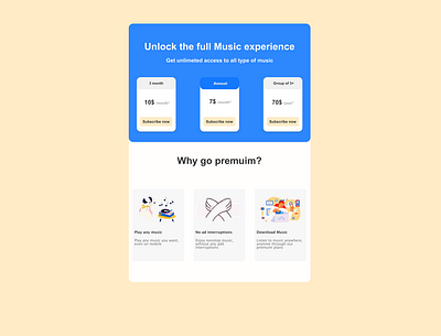 Premium Page minimal modern design ui design