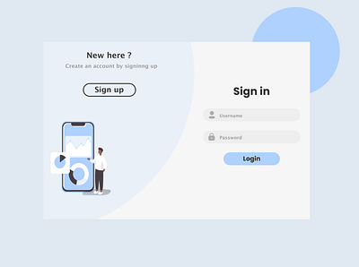 Log in page design modern web